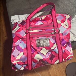 Coach official and vintage poppy kaleidoscope tote bag